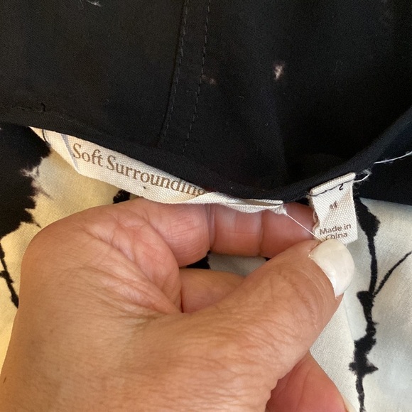 Soft Surroundings Black Ivory Cold Shoulder Tunic - Picture 6 of 7